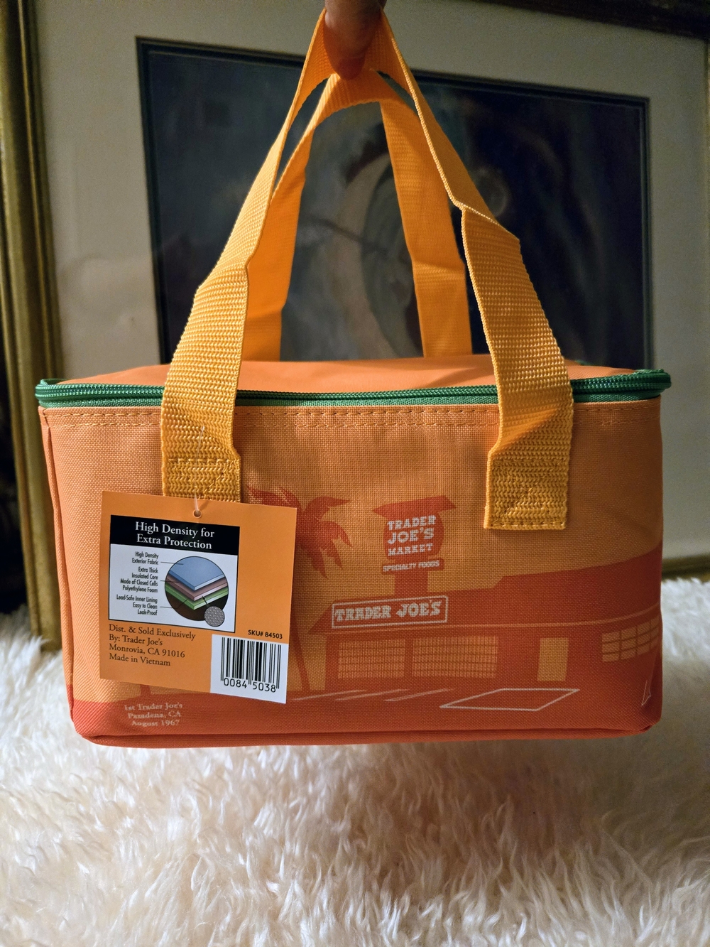 Trader Joe's Mini Orange Insulated Lunch Bag NWT